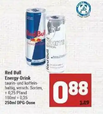 Marktkauf Red Bull Energy Drink Angebot