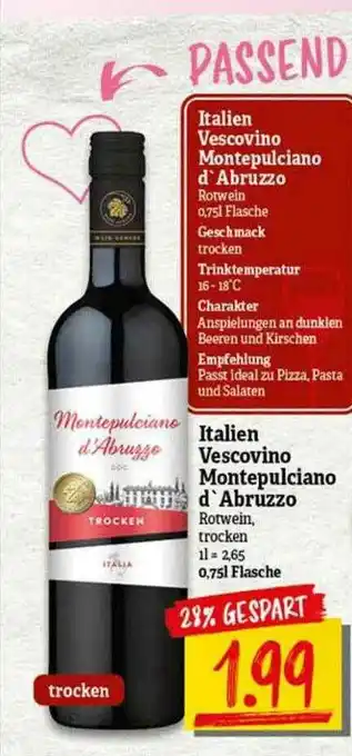 nah & gut Vescovino Montepulciano D'abruzzo Angebot