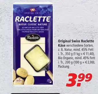 Marktkauf Original Swiss Raclette Käse Angebot