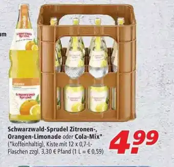 Marktkauf Schwarzwald-sprudel Zitronen-orangen-limonade Oder Cola-mix Angebot