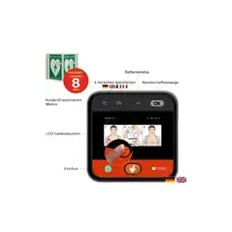 Netto Marken-Discount myPAD-A AED LCD-Farbbildschirm, klimatisierter Metallwandkasten & Winkelschild, DE/EN Angebot