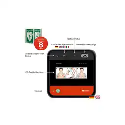 Netto Marken-Discount myPAD-M AED LCD-Farbbildschirm, klimatisierter Metallwandkasten & Winkelschild, DE/EN Angebot