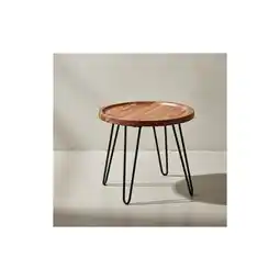 Netto Marken-Discount KADIMA DESIGN Couchtisch aus Sheeshamholz, Modernes Design mit Haarnadelbeinen Angebot