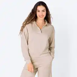 NKD Damen-Langarmshirt mit Polokragen aus Modal-Mix Angebot
