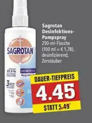 Marktkauf Sagrotan Desinfektions-pumpspray Angebot