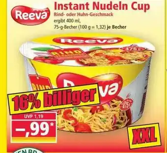 Norma Reeva Instant Nudeln Cup Angebot