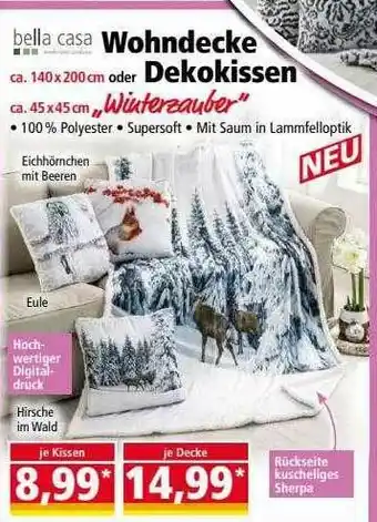 Norma Bella Casa Wohndecke Oder Dekokissen „winterzauber“ Angebot