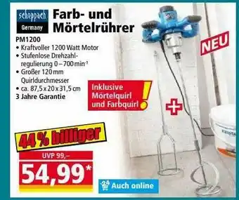 Norma Scheppach Farb- Und Mörtelrührer Angebot