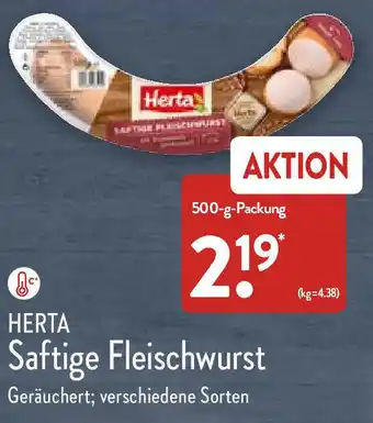 Aldi Nord Herta Saftige Fleischwurst 500g Angebot