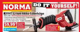 Norma Kraft Werkzeuge Li-ion-akku-säbelsäge Angebot