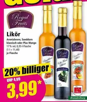 Norma Royal Fruits Likör Angebot