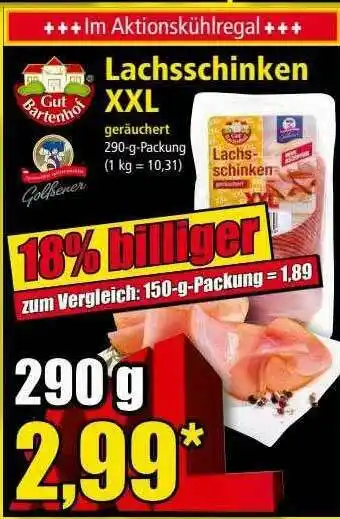 Norma Gut Bartenhof Lachsschinken XXL Angebot