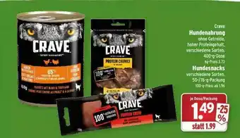 Wasgau Crave Hundenhrung Oder Hundesnacks Angebot