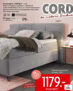 Zurbrüggen Boxspringbett „FAIRFIELD“ Angebot