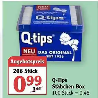 Globus Q-Tips Stäbchen Box Angebot