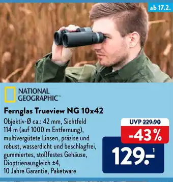 Aldi Nord National Geographic Fernglas Trueview NG 10x42 Angebot