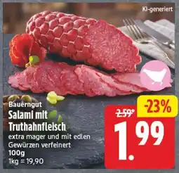 Elli Markt Bauerngut Salami mit Truthahnfleisch Angebot