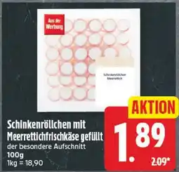 Elli Markt Schinkenröllchen mit Meerrettichfrischkäse gefüllt Angebot
