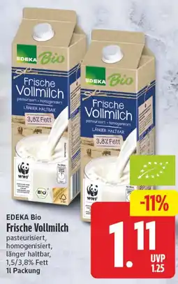 Elli Markt EDEKA Bio Frische Vollmilch Angebot