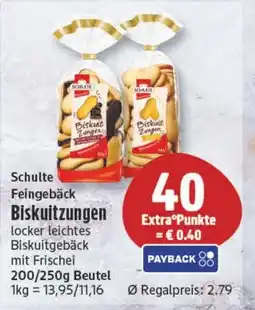 Elli Markt Schulte Feingebäck Biskuitzungen Angebot