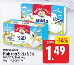 Elli Markt Rotkäppchen Minis oder Sticks & Dip Angebot