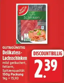 Elli Markt GUT&GÜNSTIG Delikatess-Lachsschinken Angebot
