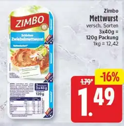 Elli Markt Zimbo Schinken Zwiebelmettwurst Angebot