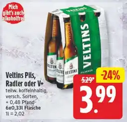 Elli Markt Veltins Pils, Radler oder V+ Angebot