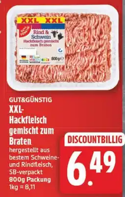 Elli Markt GUT&GÜNSTIG XXL-Hackfleisch gemischt zum Braten Angebot