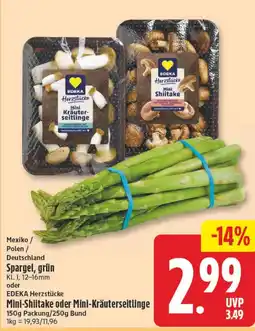 Elli Markt EDEKA Herzstücke Mini-Shiitake oder Mini-Kräuterseitlinge Angebot