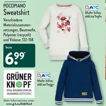 Aldi Nord Pocopiano Sweatshirt Angebot