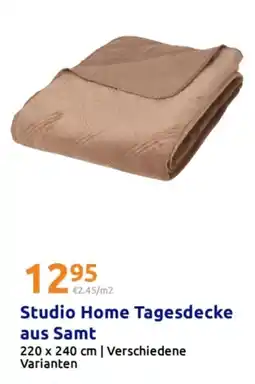 Action Studio Home Tagesdecke aus Samt Angebot