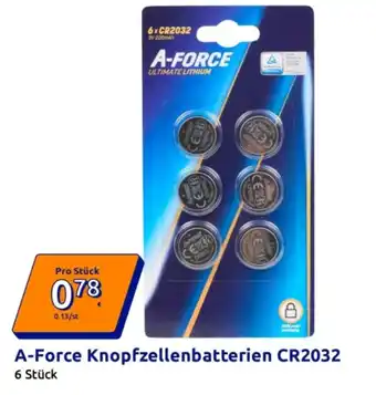 Action A-Force Knopfzellenbatterien CR2032 Angebot