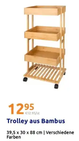 Action Trolley aus Bambus Angebot
