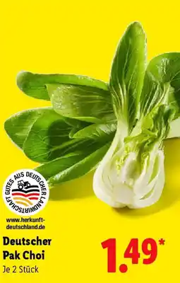 Lidl Deutscher Pak Choi Angebot