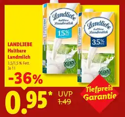 Lidl Landliebe Haltbare Landmilch Angebot