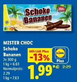 Lidl MISTER CHOC Schoko Bananen Angebot