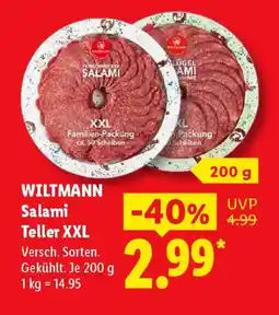 Lidl WILTMANN Salami Teller XXL Angebot