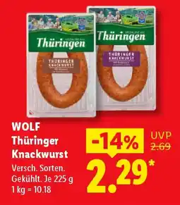 Lidl WOLF Thüringer Knackwurst Angebot