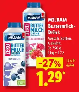 Lidl MILRAM Buttermilch-Drink Angebot