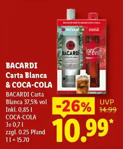 Lidl BACARDI Carta Blanca & COCA-COLA Angebot