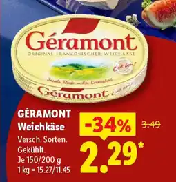 Lidl GÉRAMONT Weichkäse Angebot