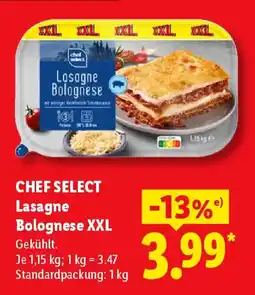 Lidl CHEF SELECT Lasagne Bolognese XXL Angebot