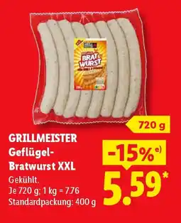Lidl GRILLMEISTER Geflügel-Bratwurst XXL Angebot