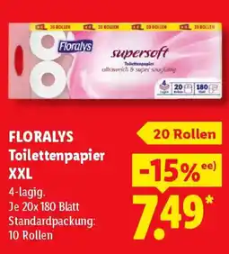 Lidl FLORALYS Toilettenpapier XXL Angebot