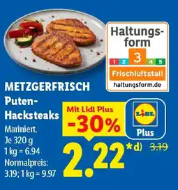 Lidl METZGERFRISCH Puten-Hacksteaks Angebot