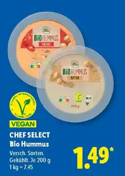 Lidl CHEF SELECT Bio Hummus Angebot