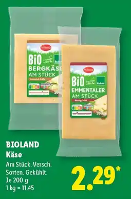 Lidl BIOLAND Käse Angebot