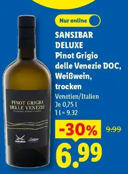 Lidl Sansibar Deluxe Pinot Grigio delle Venezie DOC Weißwein, trocken Angebot