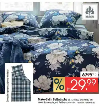 Zurbrüggen Irisette mako-satin bettwäsche Angebot